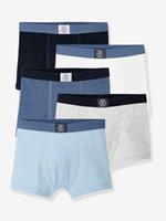 VERTBAUDET Set van 5 jongensboxers lichtblauw