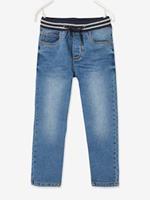 VERTBAUDET Fleecebroek met denim look met warme binnenkant stone