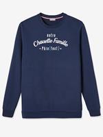 Herren Sweatshirt ,,Notre Chouette Famille" x vertbaudet blaugrau