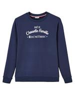 Dames sweatshirt uit onze Chouette Famille capsule collectie  marineblauw grijs