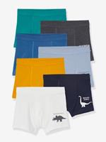VERTBAUDET Set van 7 stretchboxers voor jongens Dino's Oeko-Tex set ivoor