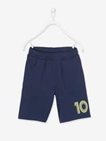 VERTBAUDET Jongenssportshort nummer 10 van technisch materiaal marine