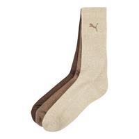 PUMA Unisex Sportsocken, 3 Paar - Tennissocken, Crew Sport Socken, einfarbig Socken braun 