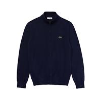 Lacoste Herren Baumwollpullover aus Bio-Baumwolle mit Stehkragen - Navy Blau 