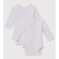 PETIT BATEAU Set van 2 rompers met gekruiste sluiting