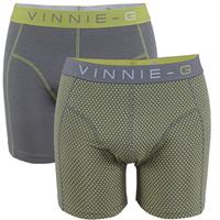 Vinnie-G boxershorts Lime Dot - Grey 2-pack 