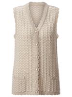 Your Look... for less! Dames Mouwloos vest beige gemêleerd Größe