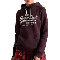 Superdry Dames Trui Vl Boho Sparkle Hood - Maat S