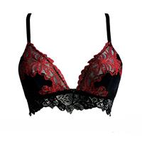 Lingerie BH's Platinum Royale Triangel BH zwart/rood 0631