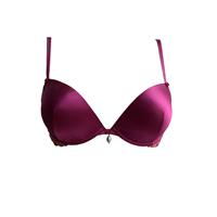 AMBRA Lingerie SETS Silk Fuchsia t-shirt bh+brasil rood