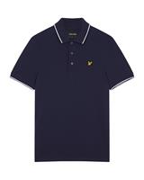 Lyle & Scott getipt poloshirt in marineblauw