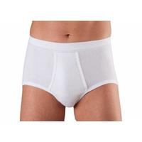 Conta heren tailleslip met gulp - Rib - Met sluiting - Heren onderbroek - 100% katoen wit mannen ondergoed