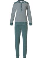 Pastunette badstof dames pyjama NOS - Groen - Warme winter pyjama