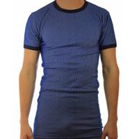 Beeren hemd korte mouw, blauwe streep M2000 - Duurzaam heren ondershirt - T-shirt