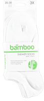 Apollo Sneakersokken Basic Bamboo Wit 3-pack-35/38