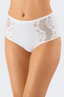 Nina von C dames maxi-taille slip kant - Hoge kanten dames slip - Elastisch katoenen onderbroek