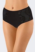 Nina von C dames maxi-taille slip kant - Hoge kanten dames slip - Elastisch katoenen onderbroek