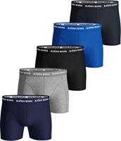 Bjorn Borg boxershorts 5-pack heren onderbroeken Blue Depths - Solid - Katoenen heren ondergoed - Multipack