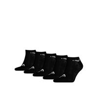 HEAD Unisex Sneaker Socken, 5er Pack - Kurzsocken, einfarbig Sneakersocken schwarz 