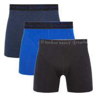 Bamboo basics Herren Boxer Shorts RICO, 3er Pack - atmungsaktivingle Jerseychwarz/Blau/Jeans