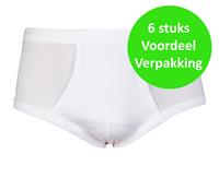 Beeren 6 stuks heren slips met gulp - Voordeelverpakking - Katoenen Heren onderbroek met sluiting - Beeren ondergoed heren