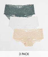 Dorina 3-pack Dames slips Kant - Lana - Kanten dames onderbroek