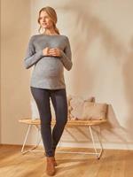 Omkeerbare trui voor/achter voor de zwangerschap en borstvoeding grijs