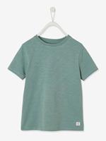 VERTBAUDET Personaliseerbare gekleurd jongensshirt met korte mouwen salie