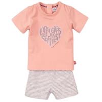 Dirkje 2tlg Set Shirt + Hose T-Shirts  grau-kombi Gr. 56 Mädchen Kinder