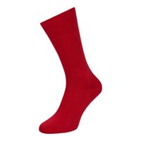 FALKE Herren Socken - Family SO, Allrounder Strümpfe, Uni, Baumwollmischung Socken rot Herren 