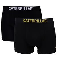 CAT Heren Boxershorts 2-Pack Effen Zwart