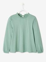 VERTBAUDET Oeko-Tex Macramé Details Meisjesblouse T-shirt groen