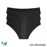 Dorina 3-pack dames onderbroeken katoen - Basic Naomi slips - Zwart