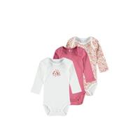 NAME IT BABY romper - set van 3 wit/roze/multi