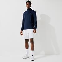 Men's Lacoste SPORT Stretch Zippered Collar Sweatshirt in Navy