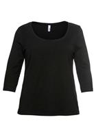 Sheego 3/4-Arm-Shirt aus reiner Baumwolle