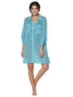 Strandblouse in aquamarine van feel good