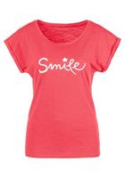 Beachtime T-shirt Met frontprint "Smile" in een zachte katoenkwaliteit