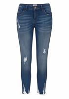 Aniston CASUAL Skinny fit jeans met vernietigde werking