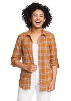Eddie Bauer  Packbare Bluse Langarm - Boyfriend Fit Damen Gelb 