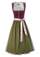 Dirndl (2-tlg) midi im traditionellem Mustermix - Made in Austria