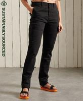 Superdry Female Slim Cargobroek Zwart Grootte: 34/30