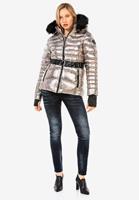 Cipo & Baxx Steppjacke mit glänzendem Steppmuster