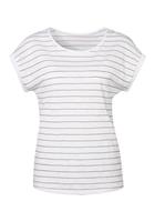 Vivance T-shirt met koperkleurige lurex-strepen (Set van 2)