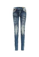 Cipo & Baxx Slim-fit-Jeans mit bestickten Taschen