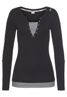 KangaROOS 2-in-1-shirt Lange mouwen, zeer figuurvolgend