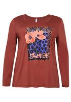 Sheego Langarmshirt mit Neonnieten am Frontdruck