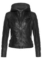 Gipsy Lederjacke NOLA Two-in-One Style - mit abnehmbarer Jersey-Kapuze