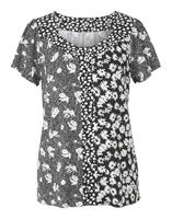 Bedrukt shirt in zwart/wit van Linea Tesini