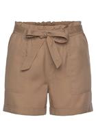 Buffalo Short in paperbag stijl, elastische tailleband, korte broek (Met een bindceintuur)